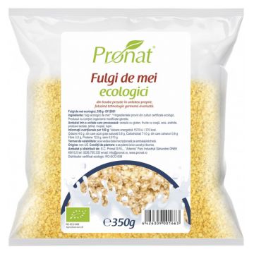 Fulgi de mei Bio, 350g, Pronat