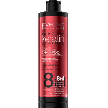 Sampon Keratin Colour Protection 8 in 1, 400ml, Eveline Cosmetics