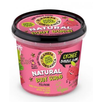 Scrub de corp Lychee Bubble Gum, 360ml, Planeta Organica