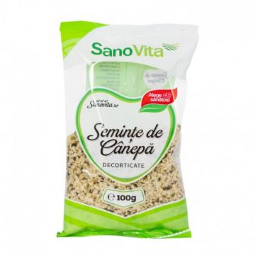 Seminte de canepa decorticate, 100g, SanoVita