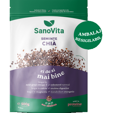 Seminte de chia, 500g, SanoVita