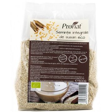 Seminte de susan integral Bio, 500g, Pronat