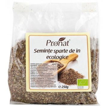 Seminte sparte de in Bio, 250g, Pronat