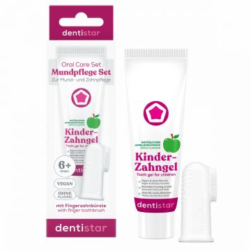 Set Pasta de dinti 40ml + Degetar moale din silicon Dentistar 6 luni+, Baby Nova