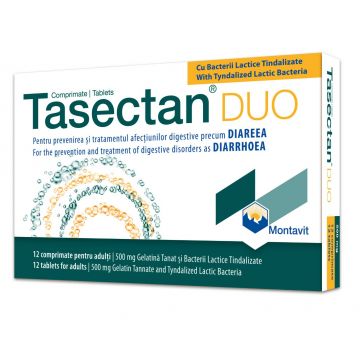 Tasectan Duo 500 mg adulti, 12 capsule, Montavit