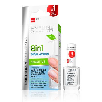 Tratament pentru unghii Nail Therapy Sensitive 8 in 1, 12ml, Eveline Cosmetics