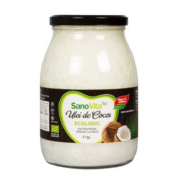 Ulei de cocos Eco extravirgin, 1l, SanoVita