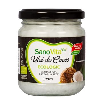 Ulei de cocos Eco extravirgin, 200ml, SanoVita