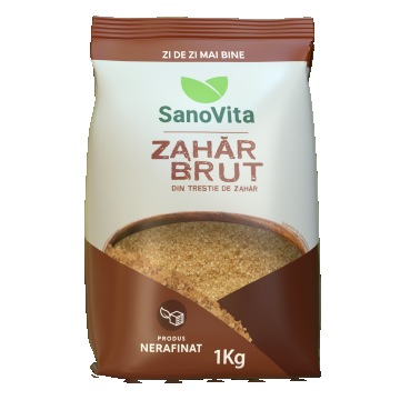 Zahar brut din trestie de zahar, 1kg, SanoVita