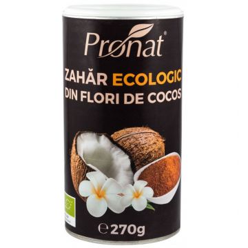 Zahar din flori de cocos Bio, 270g, Pronat