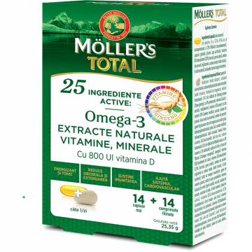 Mollers Total, 14 capsule + 14 comprimate, Möller’s