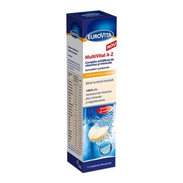 Multivital A-Z, 15 comprimate efervescente, Eurovita