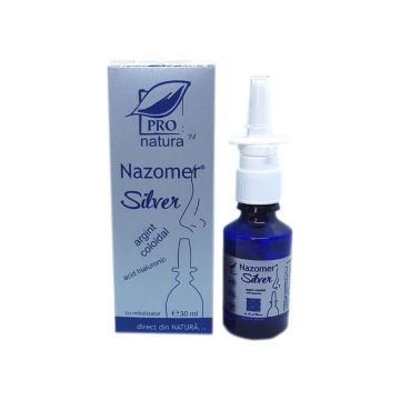 Nazomer Silver solutie salina cu argint coloidal, 30 ml, Pro Natura