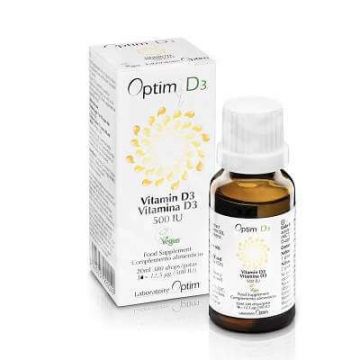 Optim D3 500 UI picaturi uleioase , 20ml, Laboratoire Optim