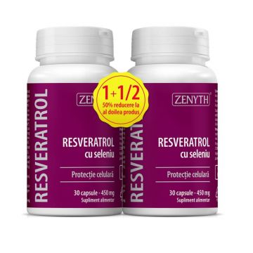Pachet Resveratrol cu seleniu, 30+30 capsule, Zenyth