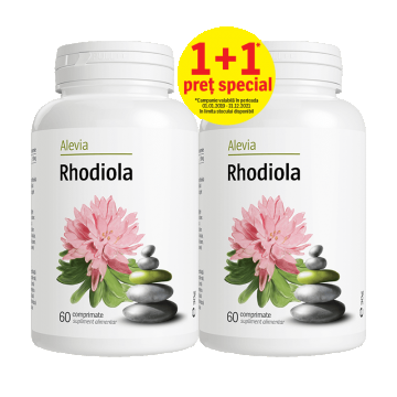 Pachet Rhodiola, 60+60 capsule, Alevia (1+1)