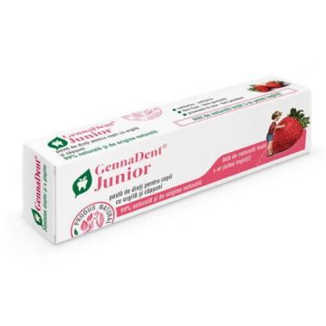 Pastă de dinți cu căpșuni GennaDent Junior, 50 ml, Vivanatura