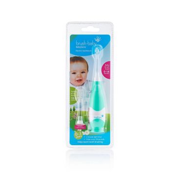 Periuta de dinti electrica turcoaz 0-3 ani Babysonic, Brush Baby
