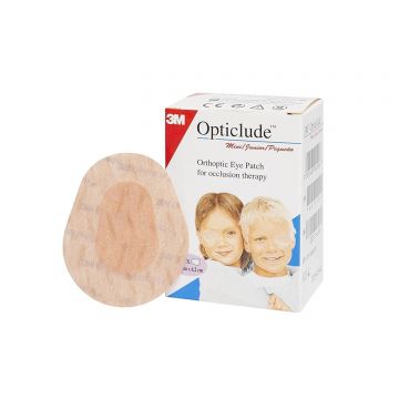 Plasture ocular pentru terapia ocluzivă Opticlude, 5x6.2 cm, 20 bucăți, 3M