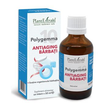Polygemma 10 Antiaging barbati 50+, 50 ml, Plant Extrakt