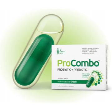 ProCombo probiotic + prebiotic pentru echilibrul florei intestinale, 10 capsule, Vitaslim
