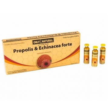 Propolis și Echinaceea Forte, 10 fiole, Only Natural