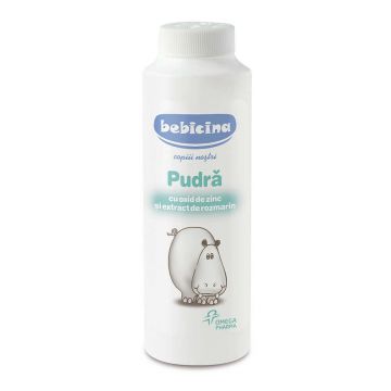 Pudră cu oxid de zinc și rozmarin, Bebicina, 75 g, Omega Pharma