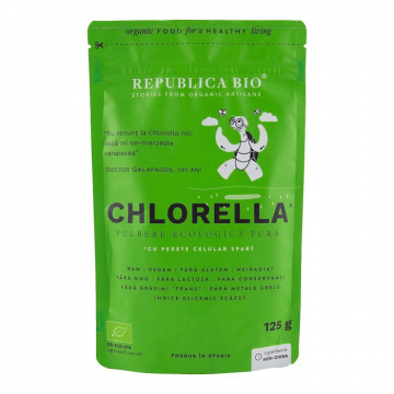 Pulbere ecologica Chlorella, 125 g, Republica Bio