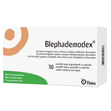 Comprese sterile pentru pleoape Blephademodex, 30 bucăți, Thea