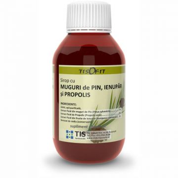 Sirop cu muguri de pin, ienupăr și propolis, 150 ml, Tis Farmaceutic