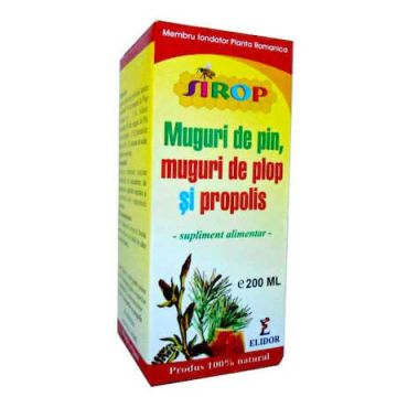 Sirop Muguri de Pin și Propolis, 200 ml, Elidor
