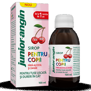 Sirop pentru copii - Junior Angin, 100 ml, Klosterfrau