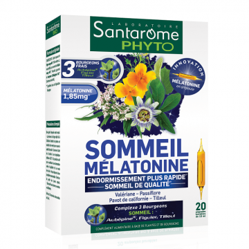 Sommeil Melatonine, 20 fiole, Santarome
