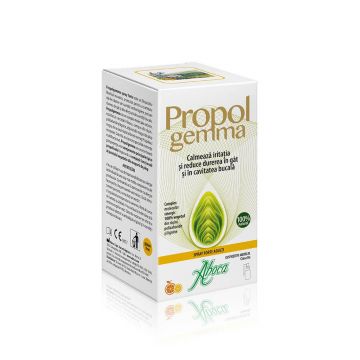 Spray de gât cu alcool pentru adulți Propolgemma Forte, 30 ml, Aboca