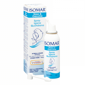 Spray nazal si urechi cu apa de mare isotonică Isomar, 100 ml, Euritalia
