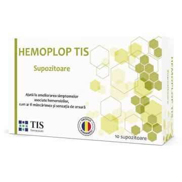 Supozitoare cu propolis Hemoplop Tis, 10 bucăți, Tis Farmaceutic