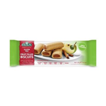 Biscuiti umpluti cu mar si scortisoara, 175 g, Orgran