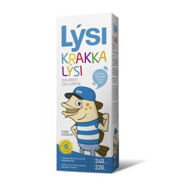 Ulei din ficat de cod pentru copii, 240 ml,  Lysi