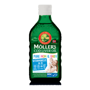 Ulei din ficat de cod Pure Mom & Baby, 250 ml, Möller's