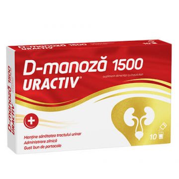 Uractiv D-manoză, 1500 mg, 10 pliculețe, Fiterman Pharma