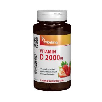 Vitamina D 2000UI, 210 comprimate masticabile, VItaking