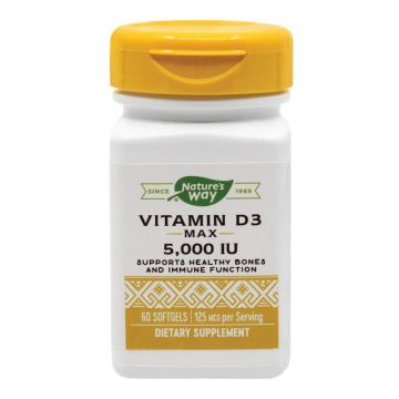 Vitamina D3 5000 UI Nature's Way, 60 capsule, Secom