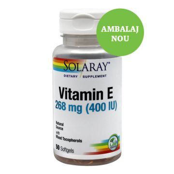 Vitamina E 400UI Solaray, 50 capsule, Secom