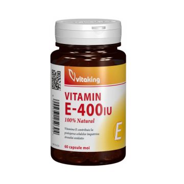 Vitamina E natural 400 UI, 60 capsule, VitaKing