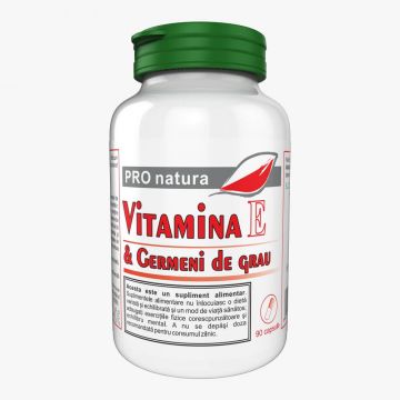 Vitamina E si Germeni de grau, 90 capsule, Pro Natura