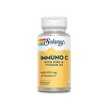 Zinc și Vitamina D3 Immuno C Solaray, 30 capsule, Secom