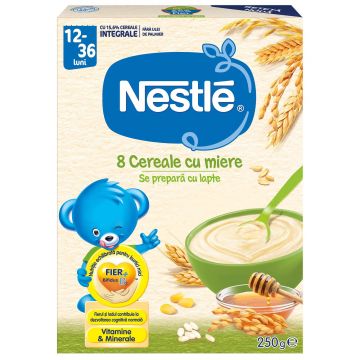 8 Cereale cu miere, +12 luni, 250g, Nestle