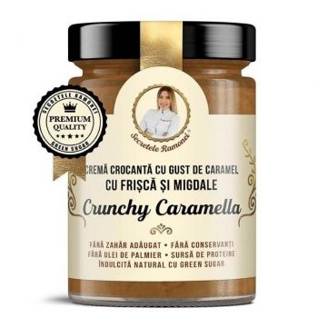 Crema cu gust de caramel si migdale, Crunchy Caramella, Secretele Ramonei, 350g, Remedia