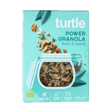 Power granola Eco cu nuci si seminte, 350 grame, Turtle SPRL