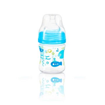 Biberon din plastic cu gat larg, 120 ml, Babyono